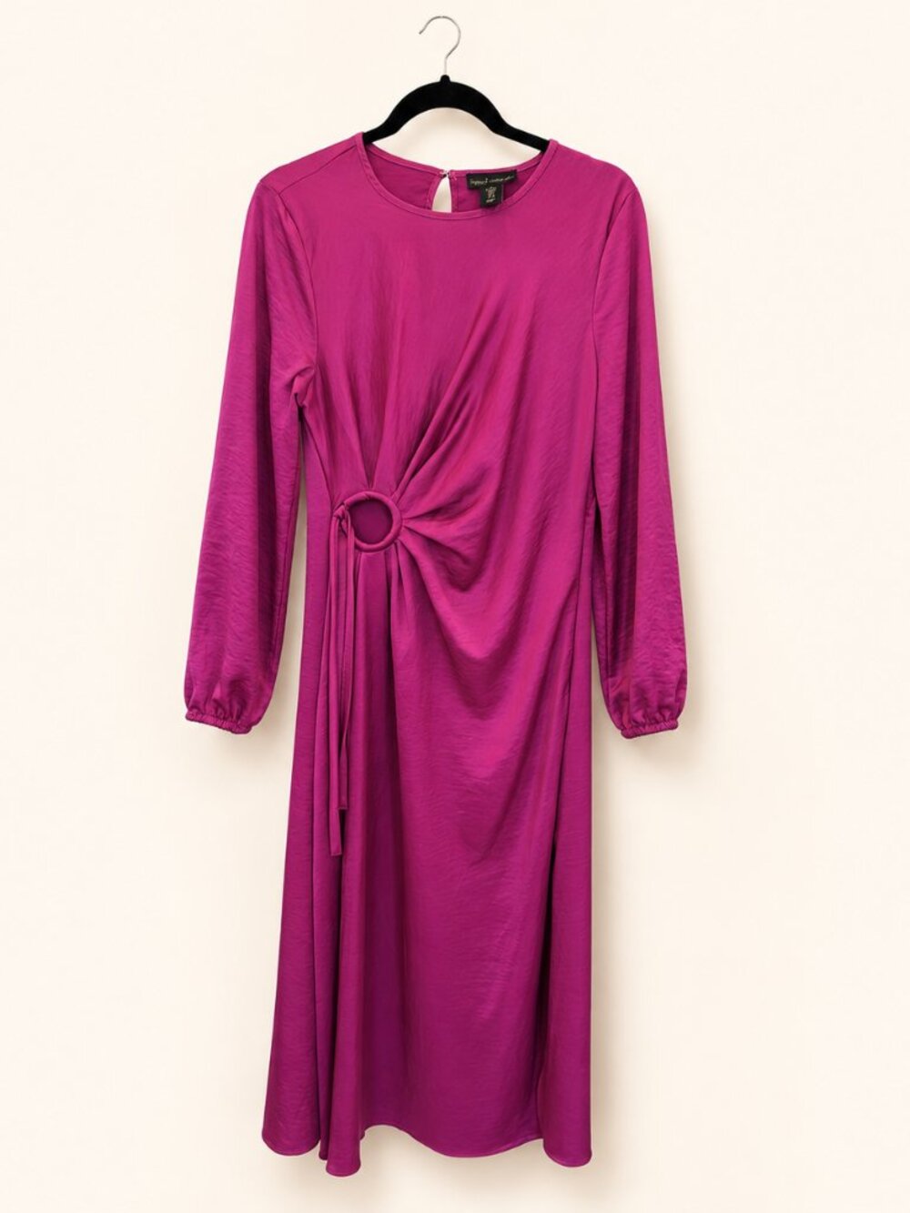 House of Harlow 1960  x REVOLVE  Satin Magenta Fuchsia O-Ring Maxi Dress M
